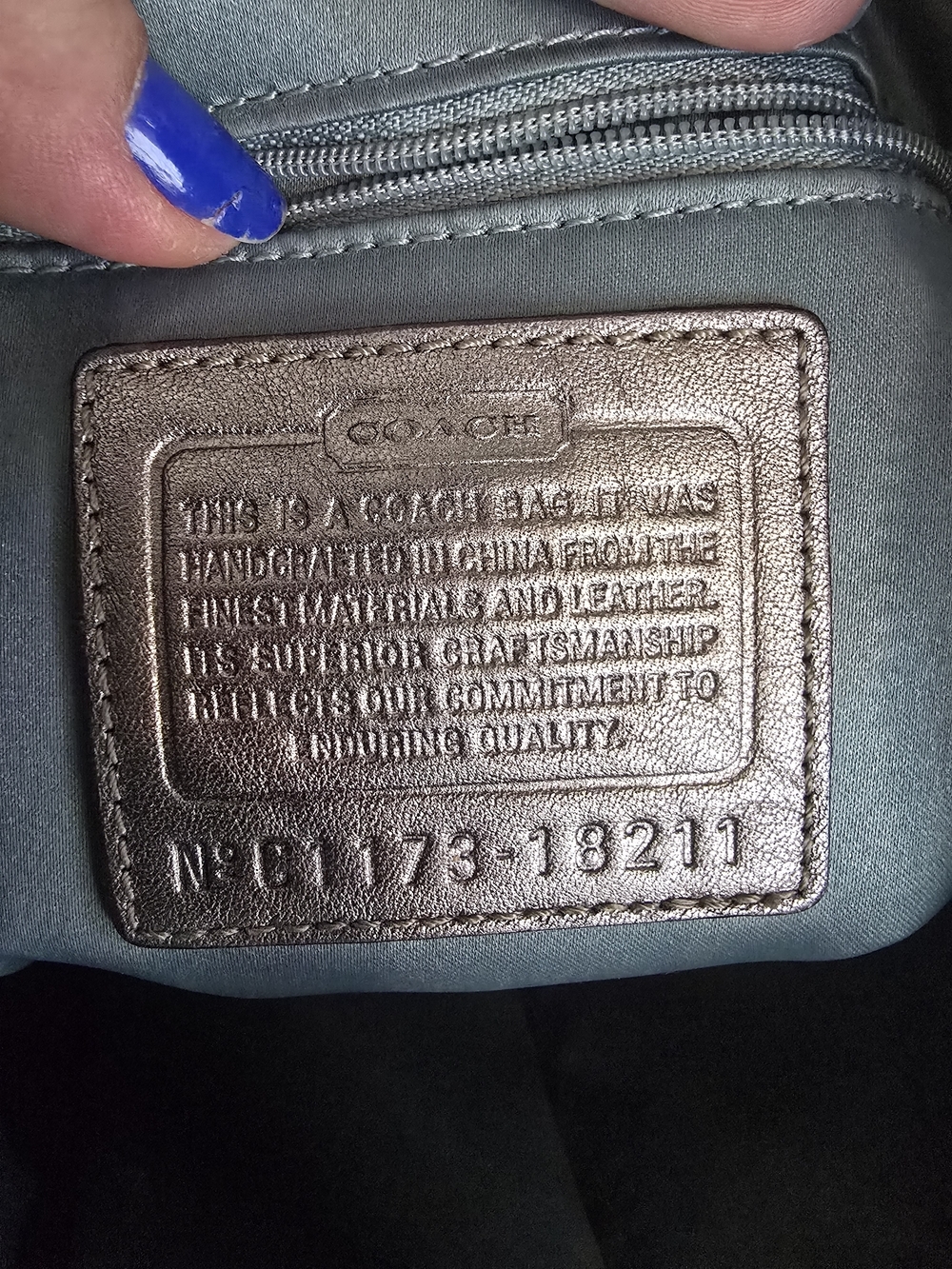 Coach Chelsea Ashlyn Metallic Pewter Leather Turnlock Hobo Bag With Wallet - Picture 7 of 16